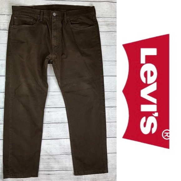 Levi's Other - Levi's 502 Men's Regular Taper Fit Brown Jeans with Stretch Size 36 x 29